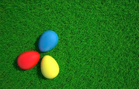 Happy easter with colored egg - Illustration Stock Illustration