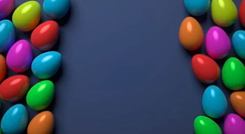 Happy easter with colored egg - Illustration Stock Illustration