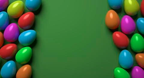 Happy easter with colored egg - Illustration Stock Illustration