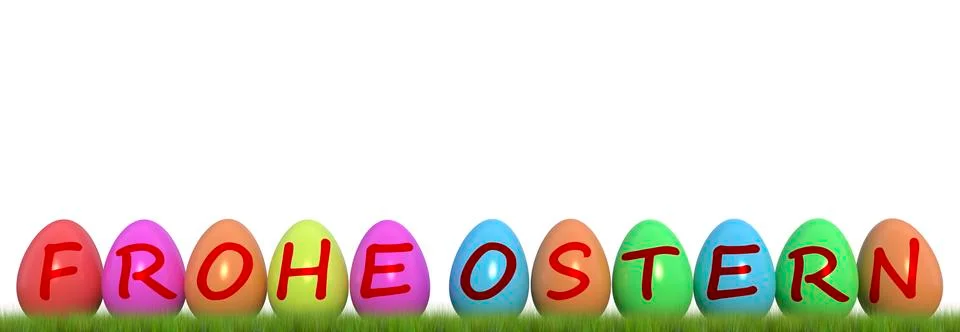 Happy easter with colored egg - Illustration Stock Illustration