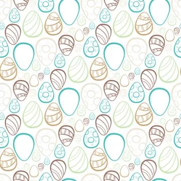 Happy Easter Colored Ornament Stock Illustration