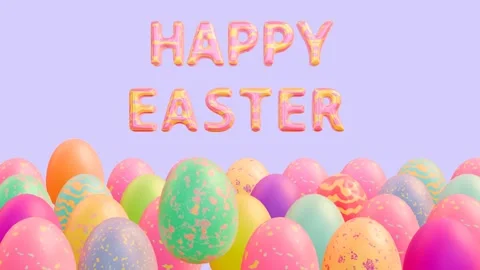 Happy Easter colorful animated background Stock Footage 277855826