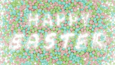 Happy Easter colorful Eggs Background Stock Footage 236169208