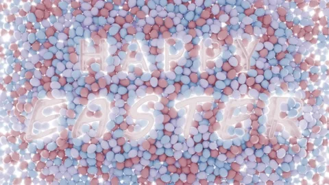 Happy Easter colorful Eggs Background Stock Footage 236169221