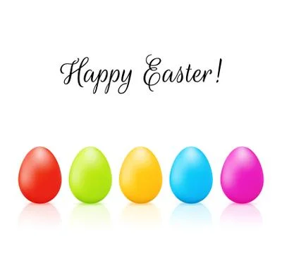 Happy easter colorful eggs Stock Illustration