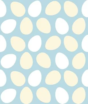 Happy easter colorful eggs seamless pattern, vector Stock Illustration