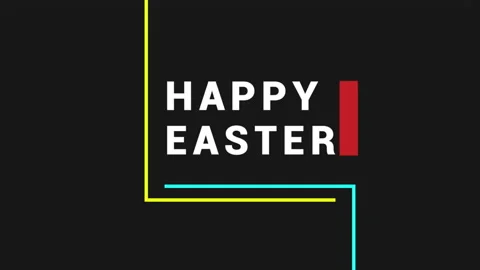 Happy Easter with colorful lines pattern Stock Footage 171309711