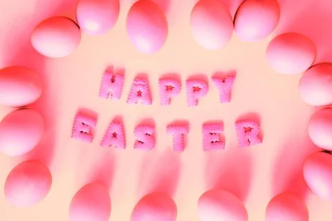 Happy Easter in colourful background Stock Photos