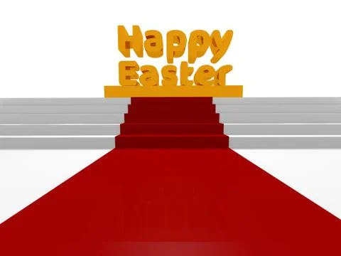 Happy Easter concept, 3d render Stock Illustration