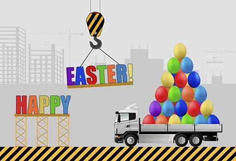Happy easter concept. Stock Illustration