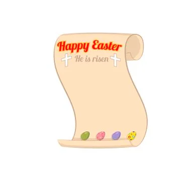 Happy Easter congratulatory scroll イラスト素材