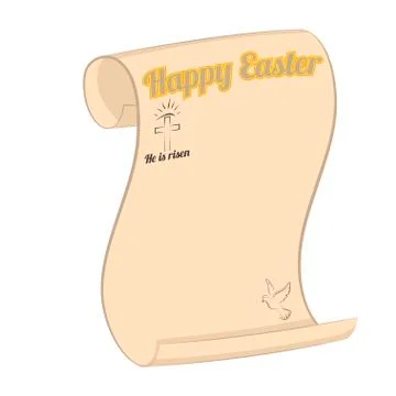 Happy Easter congratulatory scroll イラスト素材