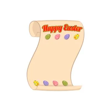 Happy Easter congratulatory scroll イラスト素材