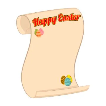 Happy Easter congratulatory scroll イラスト素材