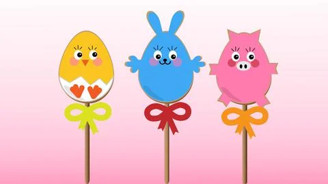 Happy easter cookie eggs vector illustration eps.10 Stock Illustration