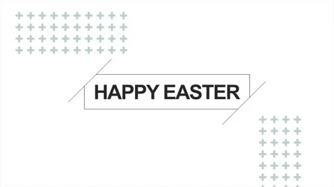 Happy Easter with crosses pattern Stock Footage 165182593