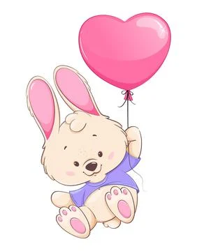 Happy Easter. Cute bunny cartoon character Stock Illustration