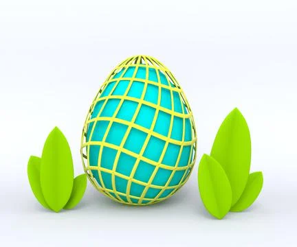 Happy Easter. Cute cartoon Easter poster and banner template with Easter eggs. Stock Illustration