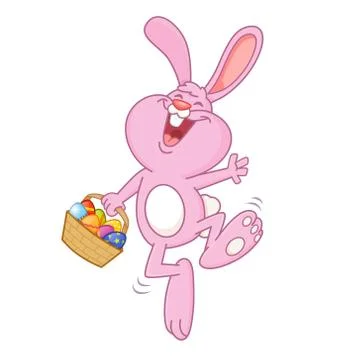 Happy Easter Cute Easter Bunny Stock Illustration