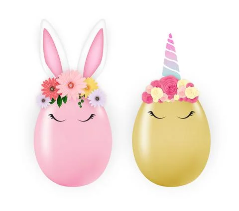 Happy Easter Cute Poster  Background. Vector Illustration EPS10 Illustrazione stock