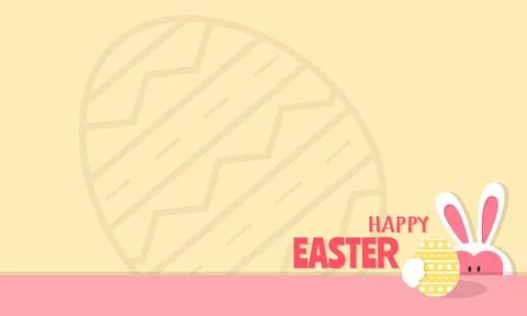 Happy Easter Day background with copy space area Stock Illustration