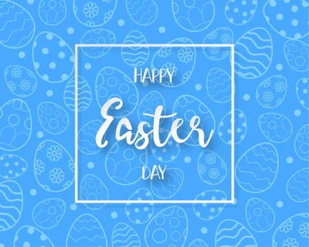 Happy Easter day background pattern. Vector illustration. Illustrazione stock