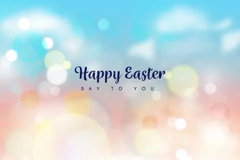 Happy easter day bokeh design Stock Illustration