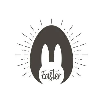 Happy Easter day. Bunny easter. Celebration poster. - vector illustartion Stock Illustration