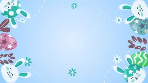 Happy Easter day bunny holiday Video stock 303826410