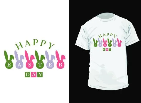Happy Easter day bunny name plate design. Boy and girl frame vector design. East Stockillustratie