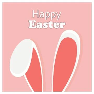 Happy Easter day card with creative design typography and light theme vector Stock Illustration
