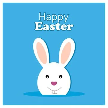 Happy Easter day card with creative design typography and light theme vector Stock Illustration