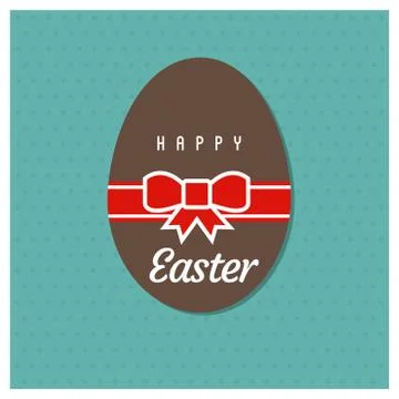 Happy Easter day card with creative design typography and light theme vector Stockillustratie