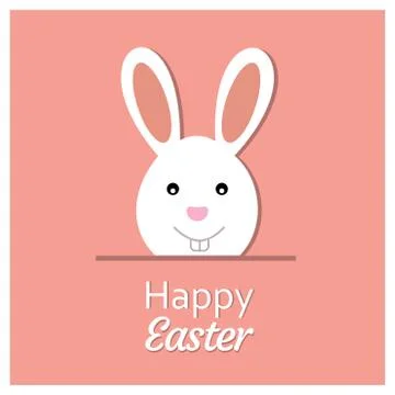 Happy Easter day card with creative design typography and light theme vector Stockillustratie