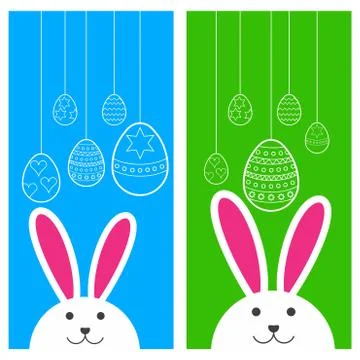 Happy Easter day card with creative design typography and light theme vector Stock Illustration
