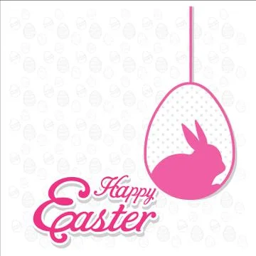 Happy Easter day card with creative design typography Stock Illustration