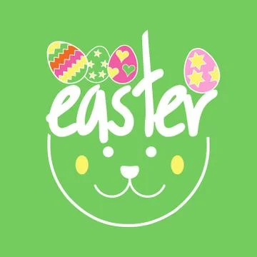 Happy Easter day card with creative design typography and light theme vector イラスト素材