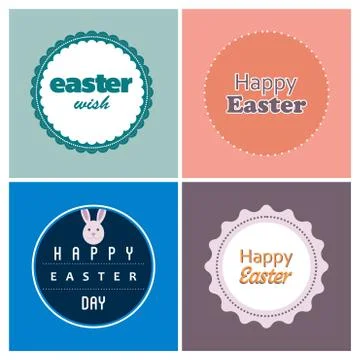 Happy Easter day card with creative design typography and light theme vector イラスト素材