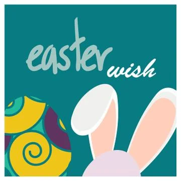 Happy Easter day card with creative design typography and light theme vector Stockillustratie