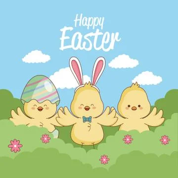 Happy easter day card Illustrazione stock