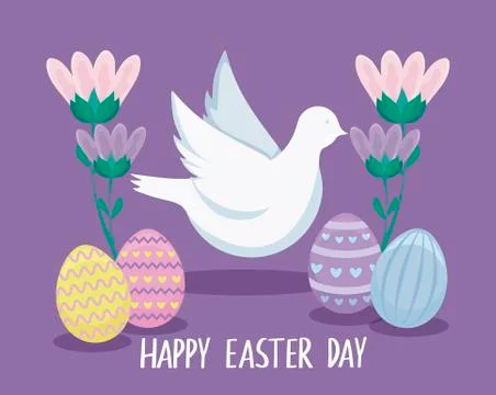 Happy easter day card Illustrazione stock