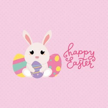 Happy easter day card Stock Illustration