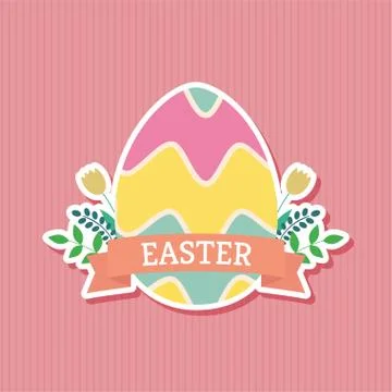 Happy easter day card Stock Illustration