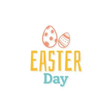 Happy easter day card Stock Illustration