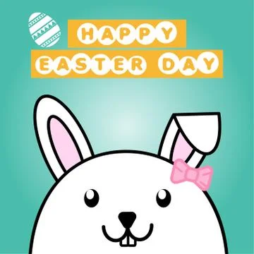 Happy easter day with cute rabbit on carrot and present box pattern 스톡 일러스트