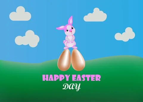Happy Easter day design background egg vector design Illustrazione stock