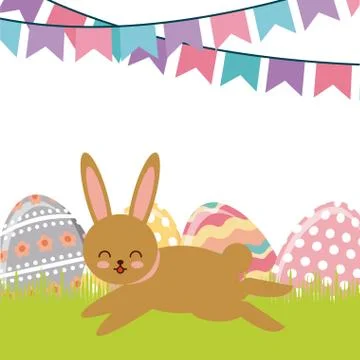 Happy easter day design Stock Illustration