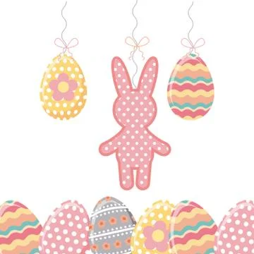 Happy easter day design Illustrazione stock