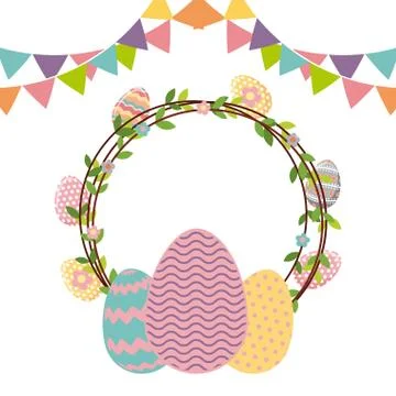 Happy easter day design Illustrazione stock