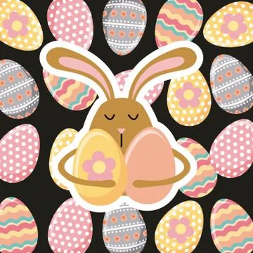 Happy easter day design Stock Illustration